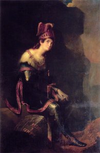 公主Zinaida Volkonskaya穿着Tancred连衣裙，1820年